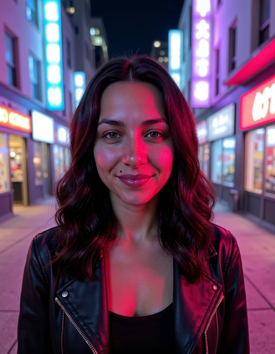 AI-generated neon dreams portrait