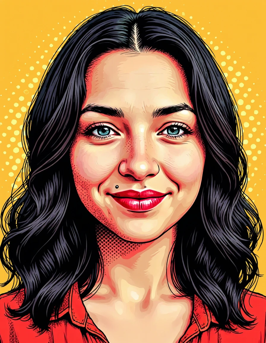 AI-generated pop art portrait