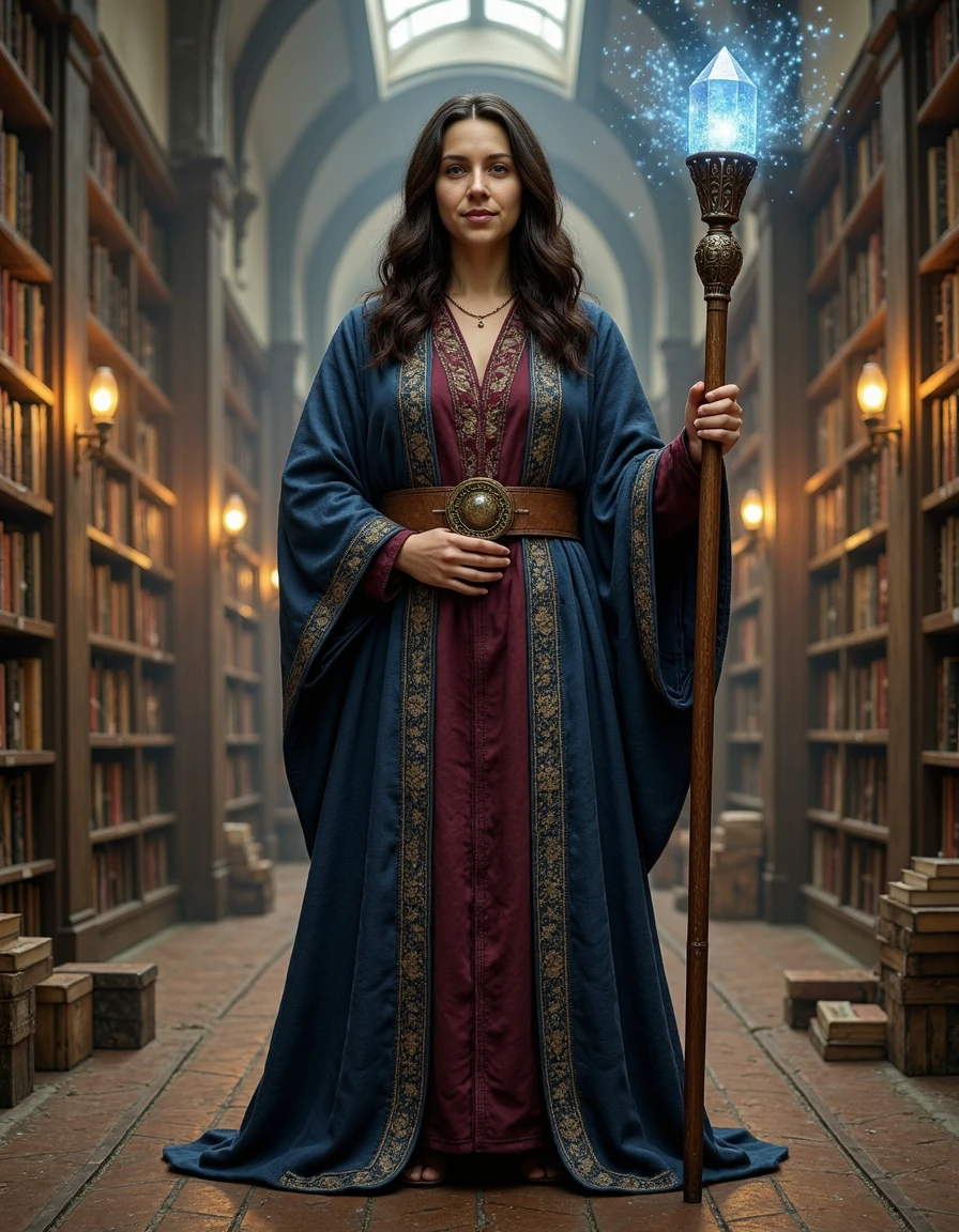 AI-generated wizard scholar portrait